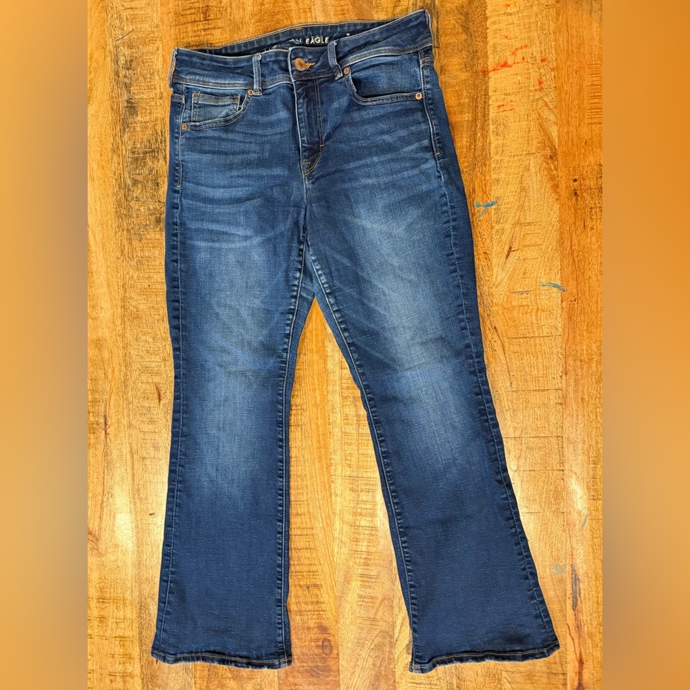 American Eagle Super Stretch Kickboot Jean Size 12 Short